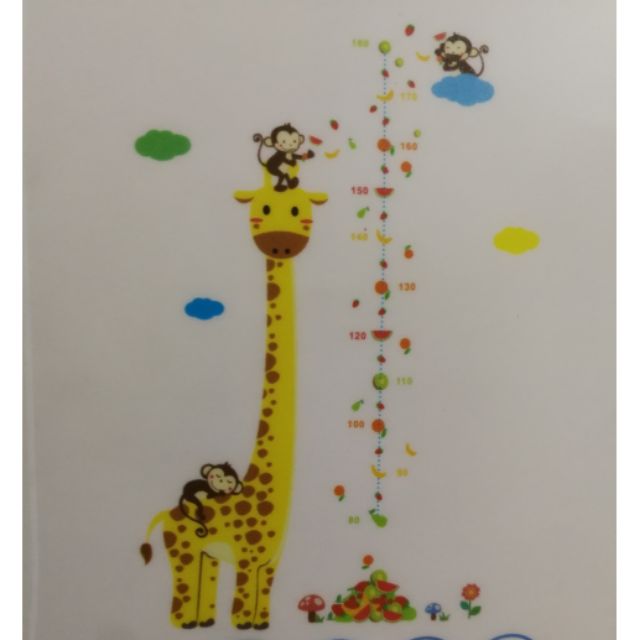 Giraffe Measurement Chart Wall Sticker | Shopee Singapore