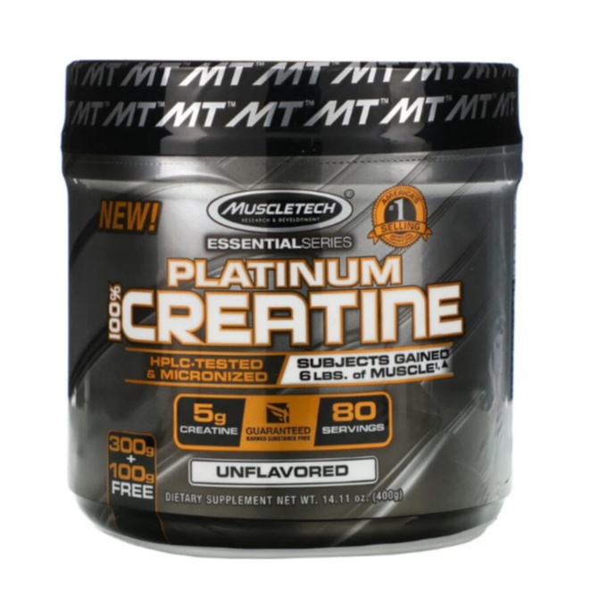 [SG] Muscletech Creatine 100% 400g 80 Servings Unflavoured Bodybuilding ...