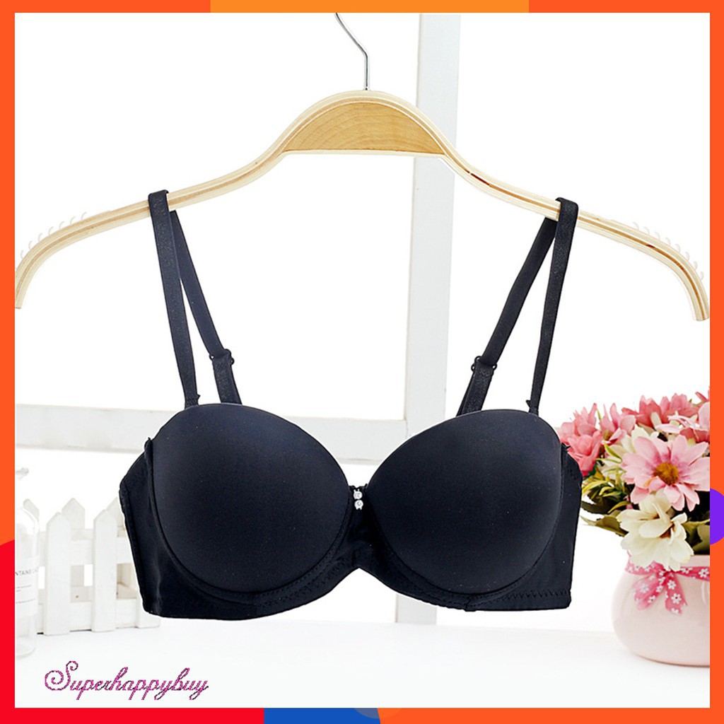 ✨Superhappybuy💕Comfortable Sexy Women Half Cup Gather Invisible Padded Bra