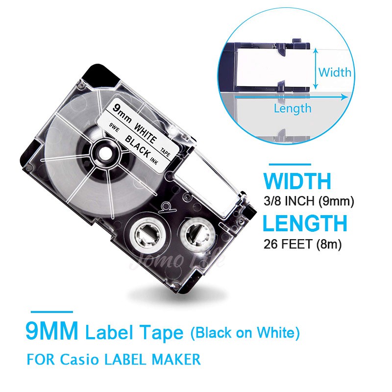Compatible Casio label tape 9mm XR 9WE 9YW 9X Casio kl 60 120 130