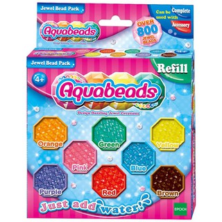 Aquabeads Jewel Pastel Solid Bead Pack Theme Refill ORIGINAL Aqua beads  EPOCH Japan Refill