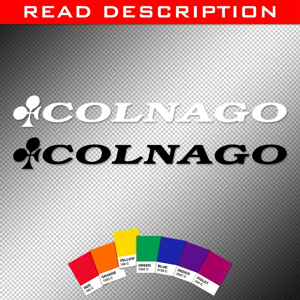 Stickers | 2X Colnago Racing Bikes | 9 inches | Decals | Shopee Singapore