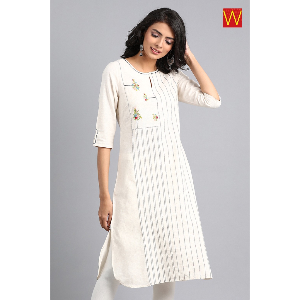 W mandarin deals neck kurta