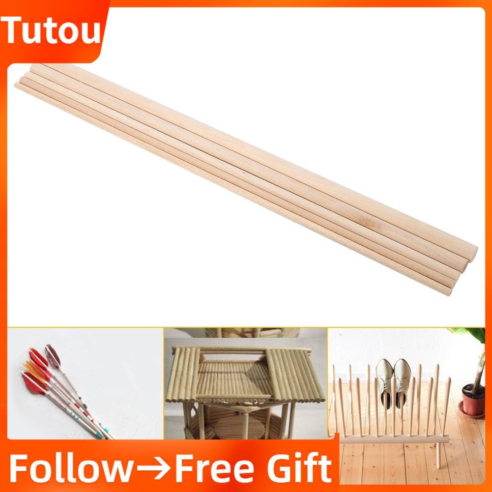 [READY STOCK] DIY Wooden Arts Craft Sticks Candy Dowels Pole Rods White