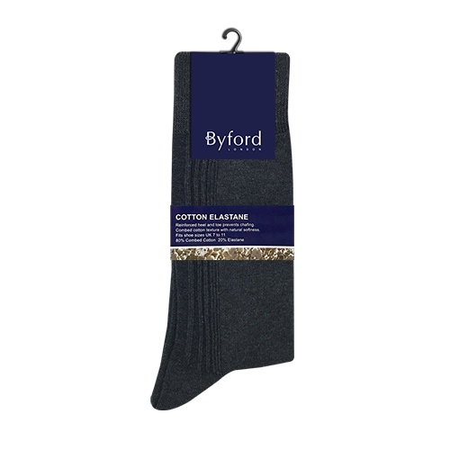 Spring Grid Socks in Light Blue by Byford