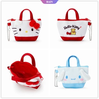 New Hello Kitty Cinnamoroll My melody Sanrio anime cartoon cute coin purse  creative kawaii storage bag personalized pendant gift