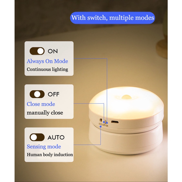 DH Smart Human Body Sensor Light Intelligent Magnetic Handheld Night ...