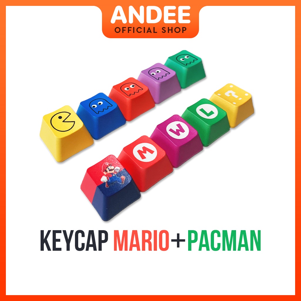 Pbt Keycap in dyesub in many colors, cute 8-bit game Mario - Pacman ...