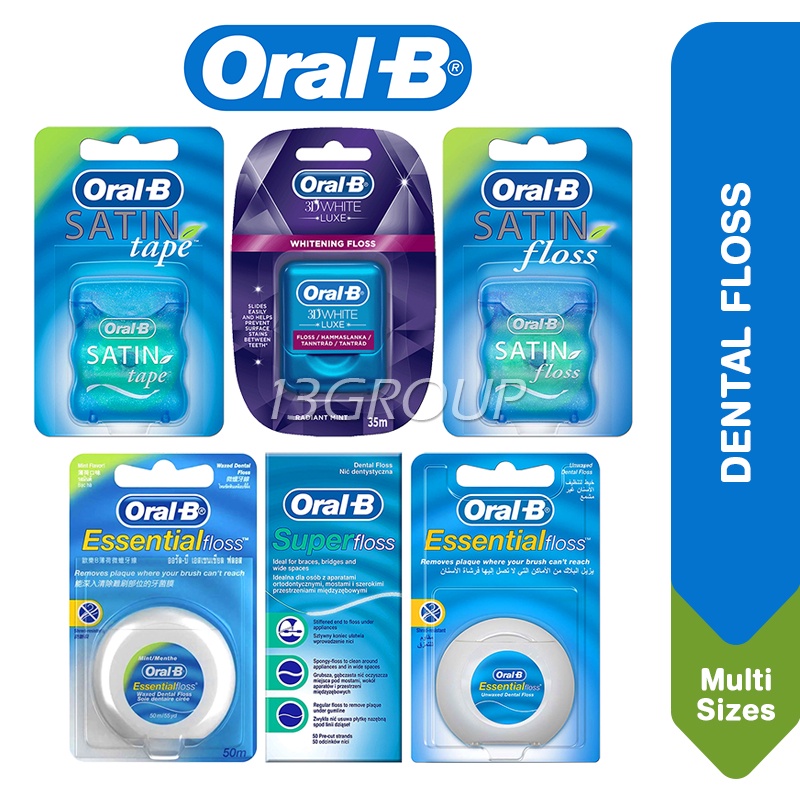 OralB Dental Floss Waxed / Unwaxed, Multi Variants Shopee Singapore