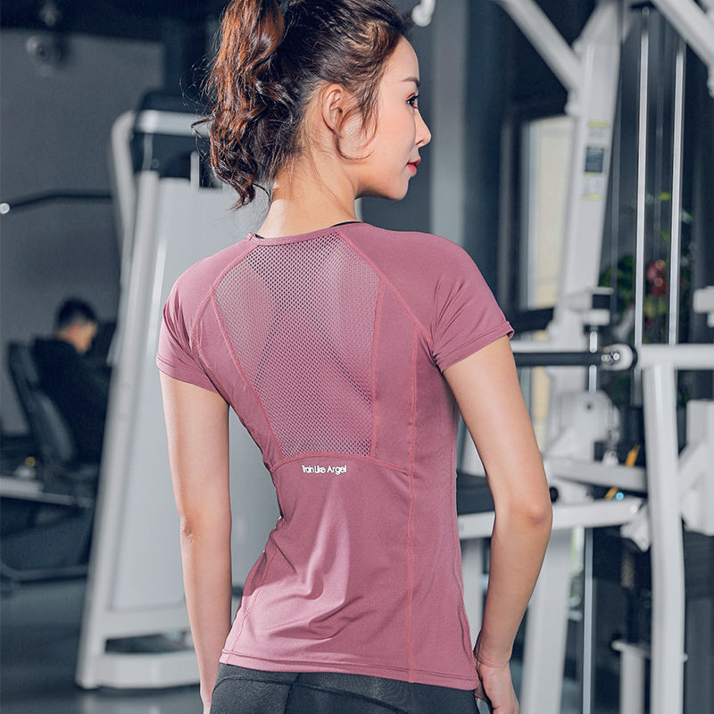 Yoga sports running T-shirt quick drying short sleeve women