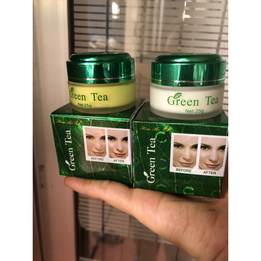 Green Tea Hua shu li Seven Day Green Tea Skin Whitening Cream for ...