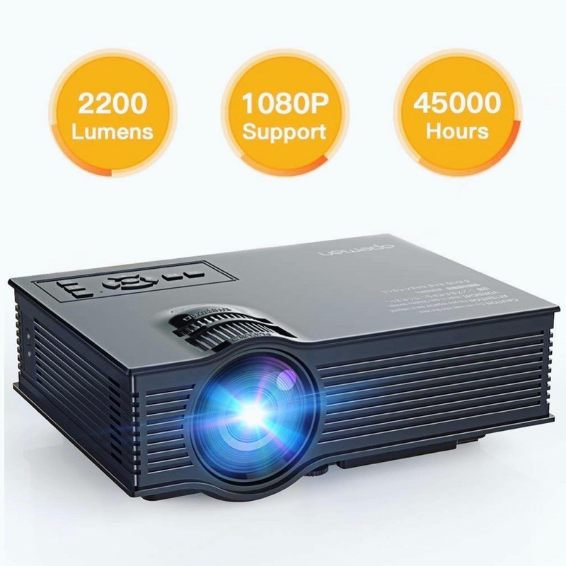 Portable Projector APEMAN LC250 with HDMI/VGA/USB/SD CARD/AV Input for ...