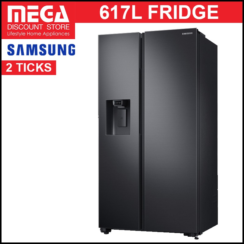 SAMSUNG RS64R5304B4 617L SPACEMAX SIDEBYSIDE DOOR FRIDGE (2 TICKS