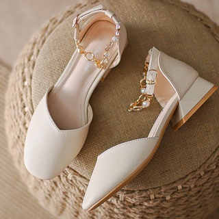 Summer PVC New Net Word with Transparent Square Head Female Thick Heel  Crystal with Sandals High Heels Blue Flip Flops