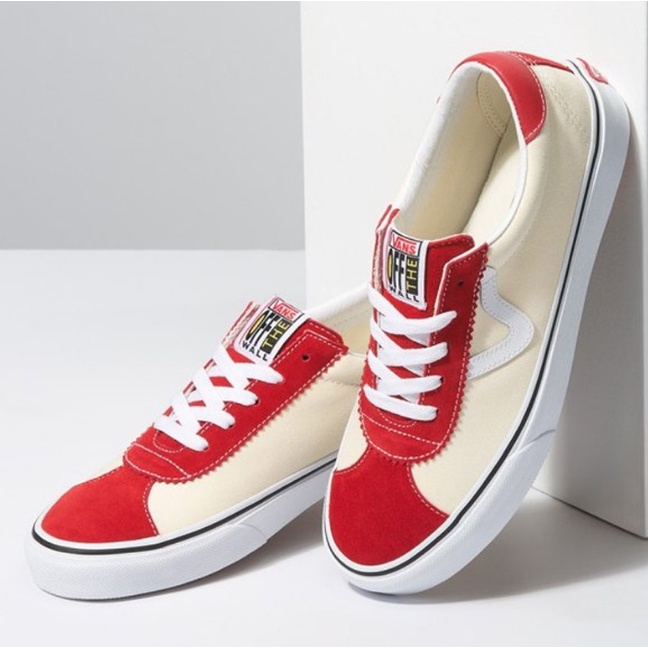 VANS SPORT Racing Red Classic White Shopee Singapore