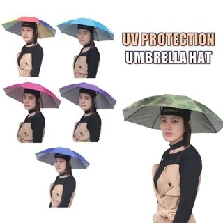Outdoor Foldable Head Umbrella Hat Anti-Rain Anti-UV Fishing Caps