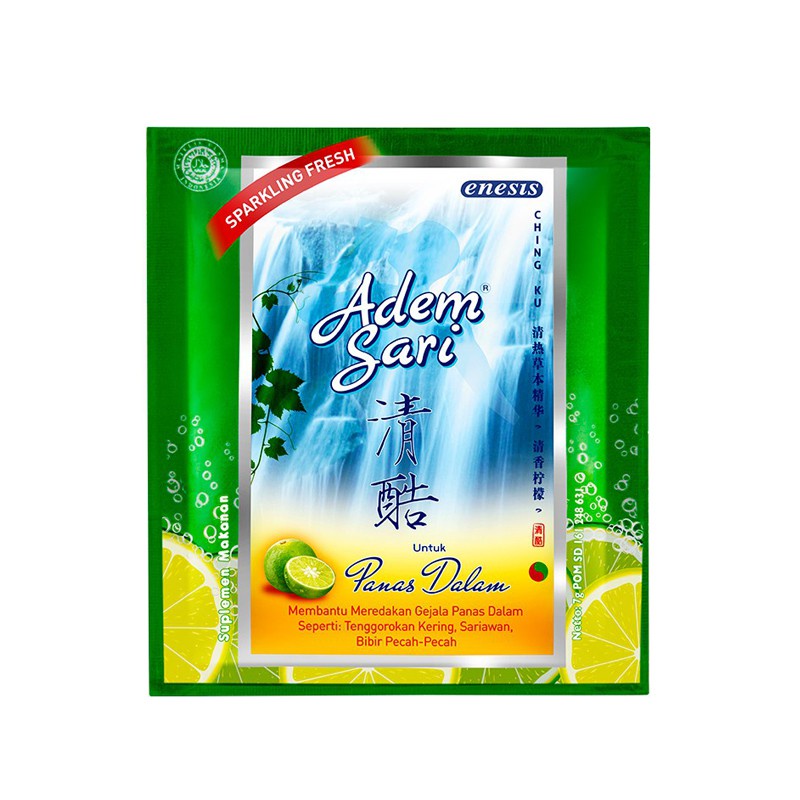 Adem Sari Sachet 7gr/Sakit tennggorokan/Radang/Radang tenggorokan/Batuk/Sariawan/Korona - Gambar 2