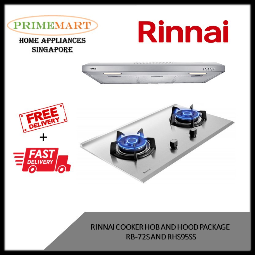 Rinnai Cooker Hob & Hood Package RB72S and RHS95SS *INSTALLATION