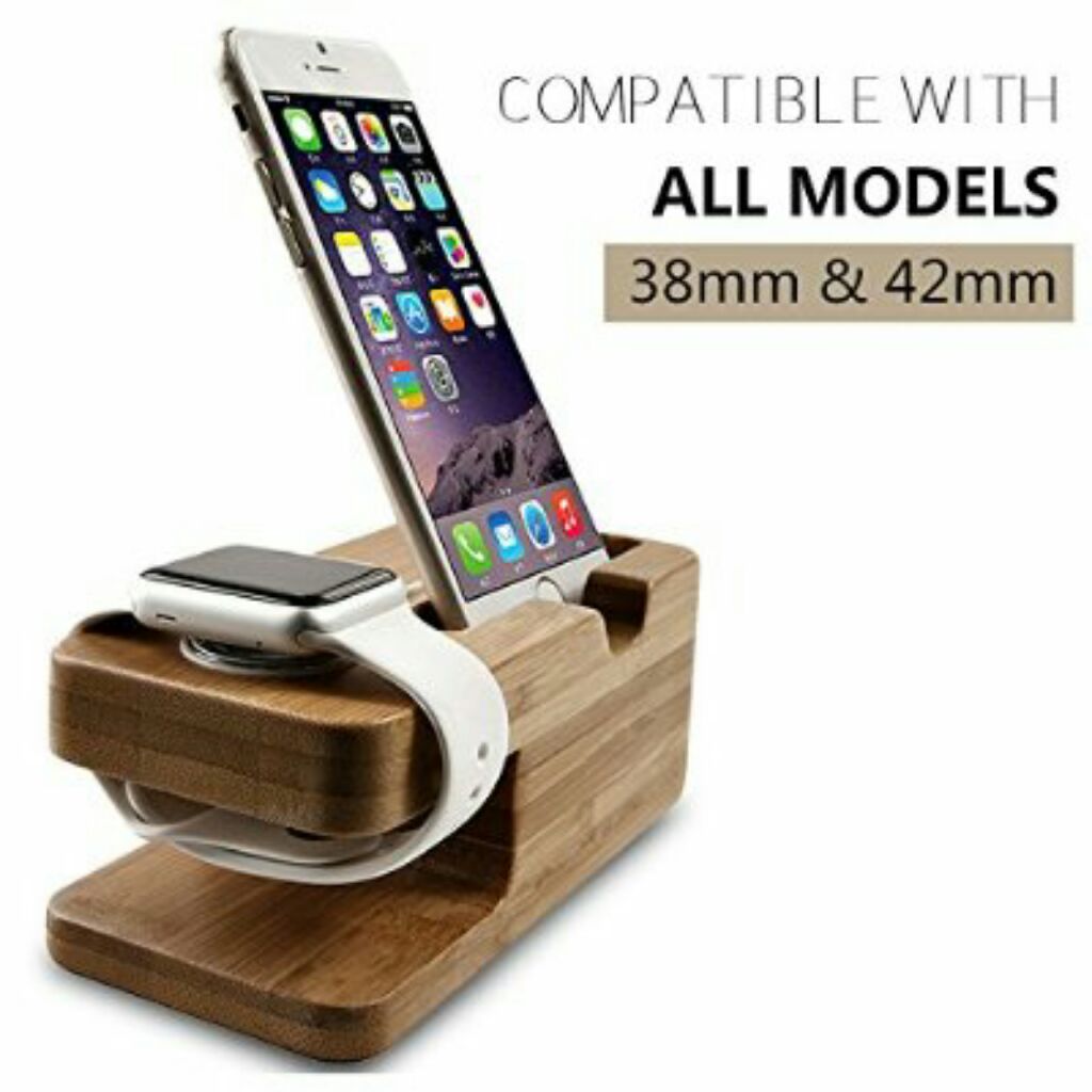 Universal Mobile Phone Watch Wooden Stand Holder Shopee Singapore