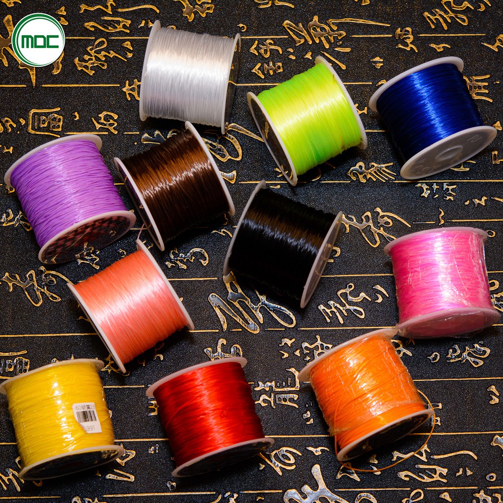 White stamp thread - Silk thread to string feng shui stone beads (many ...