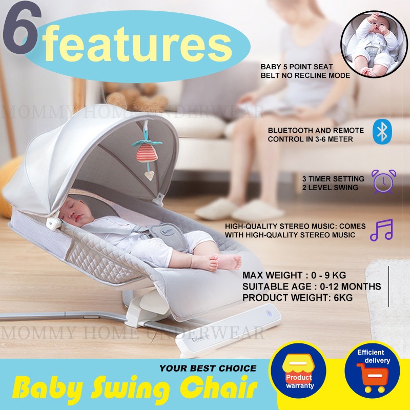 Baby Electric Rocking Chair Comfort Reclining Chair Baby Rocker Buaian ...