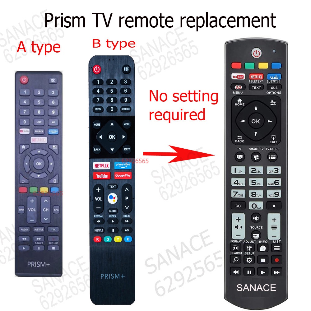 *SG Ready Stock* Prism TV remote controllerreplacementNo setting requiredlocal seller with