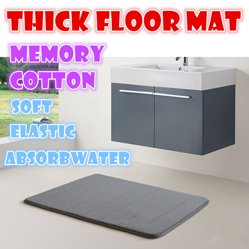 《SG Local stock》Thick floor mat carpet Absorbwater soft Elastic Antislip Memory cotton