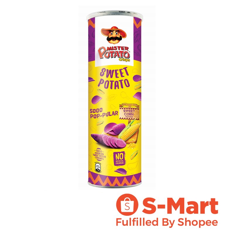 Mister Potato Crisps Sweet Potato Sweet Corn Flavour 100 G.