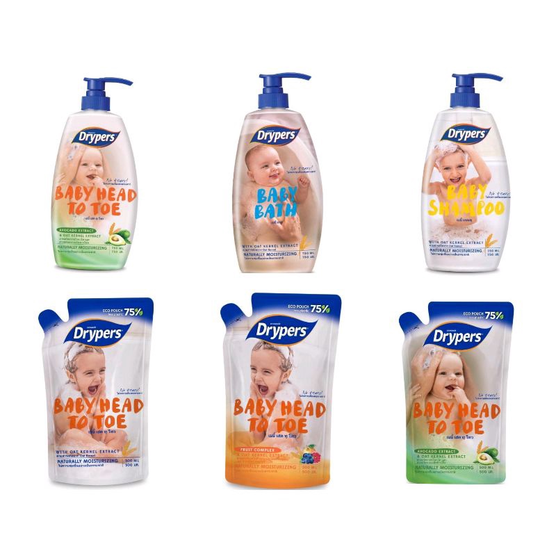 Drypers head to toe / shampoo / baby bath [clearance] Shopee Singapore