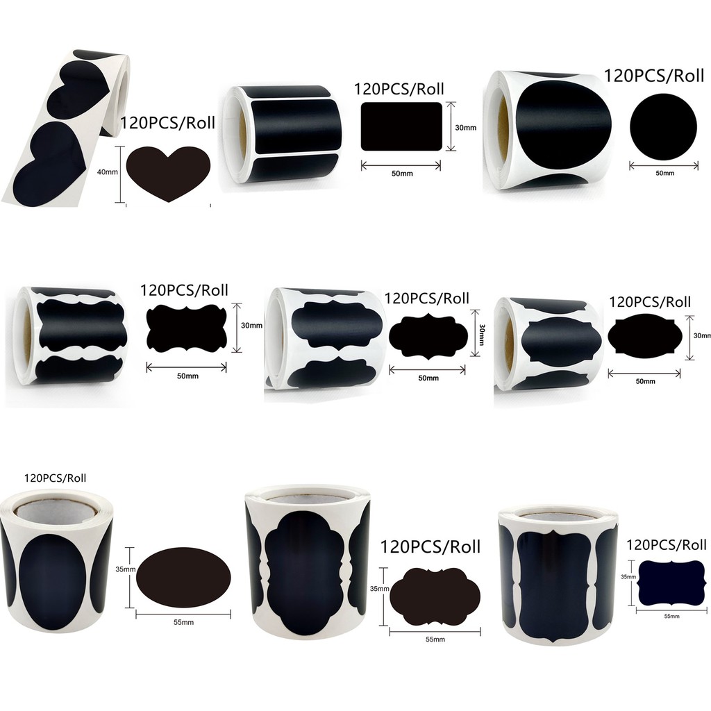 120PCS/ Roll Chalkboard Labels sticker kitchen Jars Stickers Removable ...