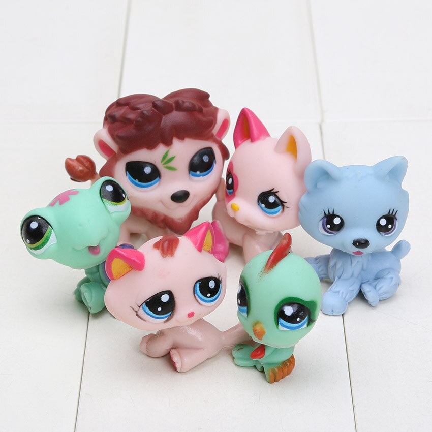 IN STOCK 6psc set Cute Animals Littlest Pet Shop LPS cat dog sheep Animals Shop Action Figure toys Shopee Singapore