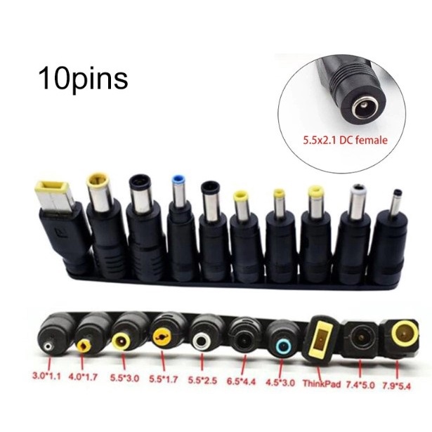 Multi DC Laptop Plugs for AC Power Adapter Universal Computer Cables ...