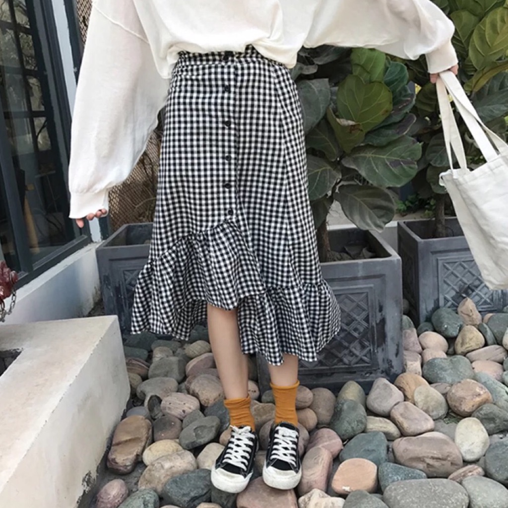 Gingham shop skirt singapore