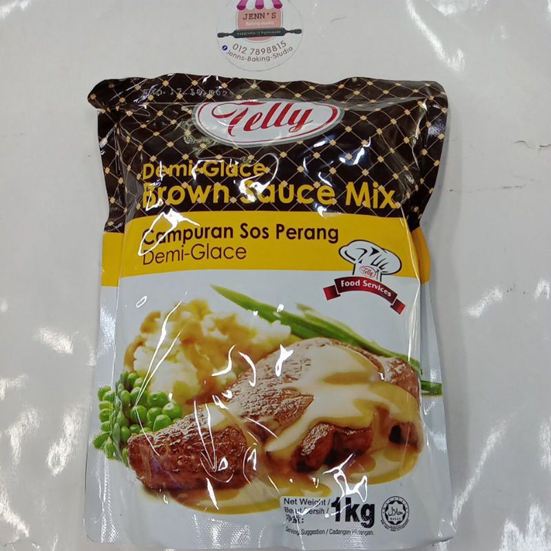 Telly Demi Glace Brown Sauce Mix Campuran Sos Perang 预半酱料 西餐酱料 1Kg