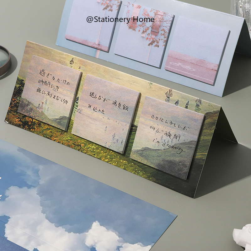 60PCS Korean Ins Landscape Sticky Notes Set Students Note N Times ...