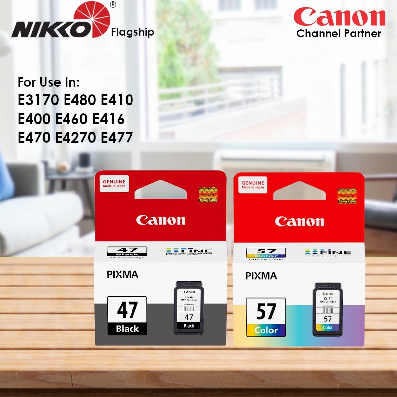 SET Canon PG47 57 PG 47 Black CL-57 PG-47 CL57 CL57 Ink for E480 E410 ...