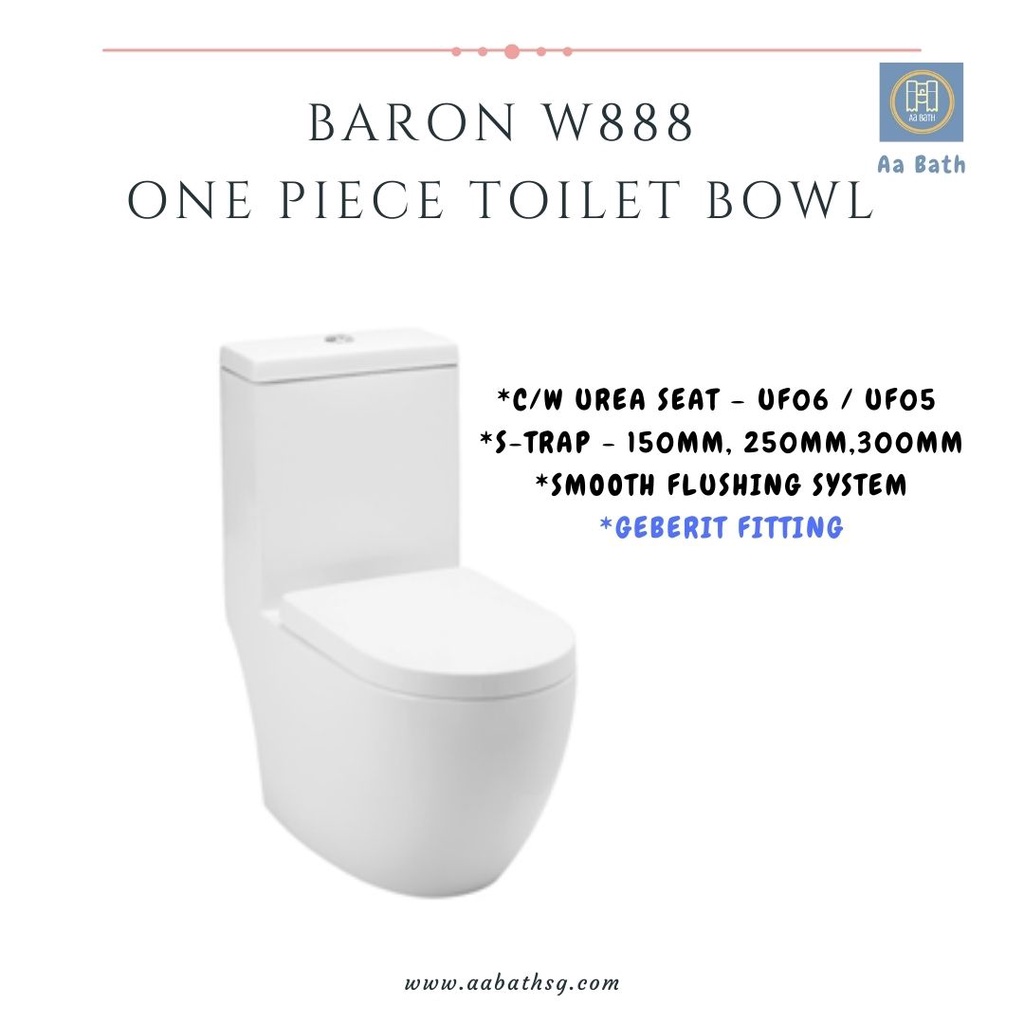 Baron W888 One Piece Dual Flush WC
