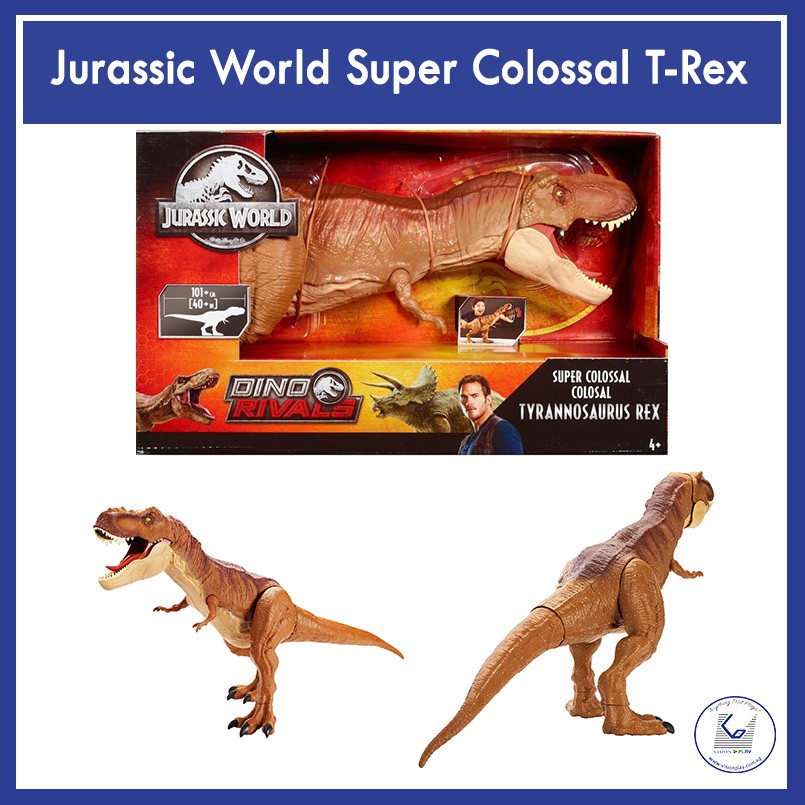 Jurassic World Super Colossal T-REX Dinosaur Dino Tyranosauras Rex Kids ...