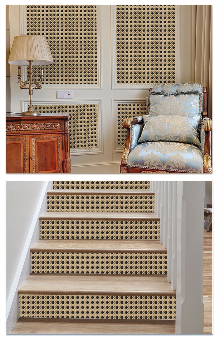 Rattan Wallpaper Cane Contact Paper Peel and Stick Wallpaper Hexagon ...