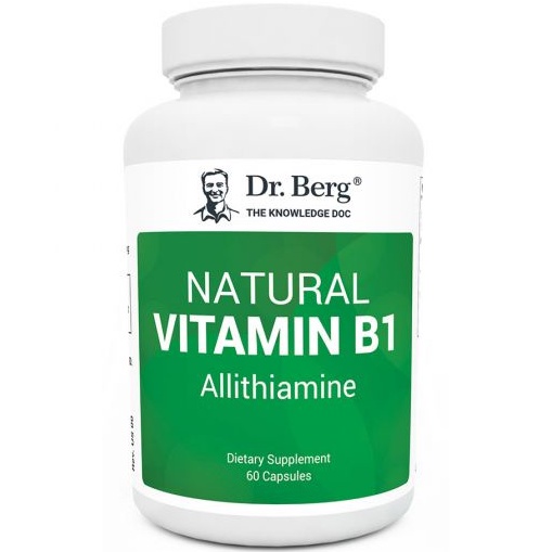 Dr. Berg's Natural Vitamin B1 Thiamine B1 Supplement 60 Capsules