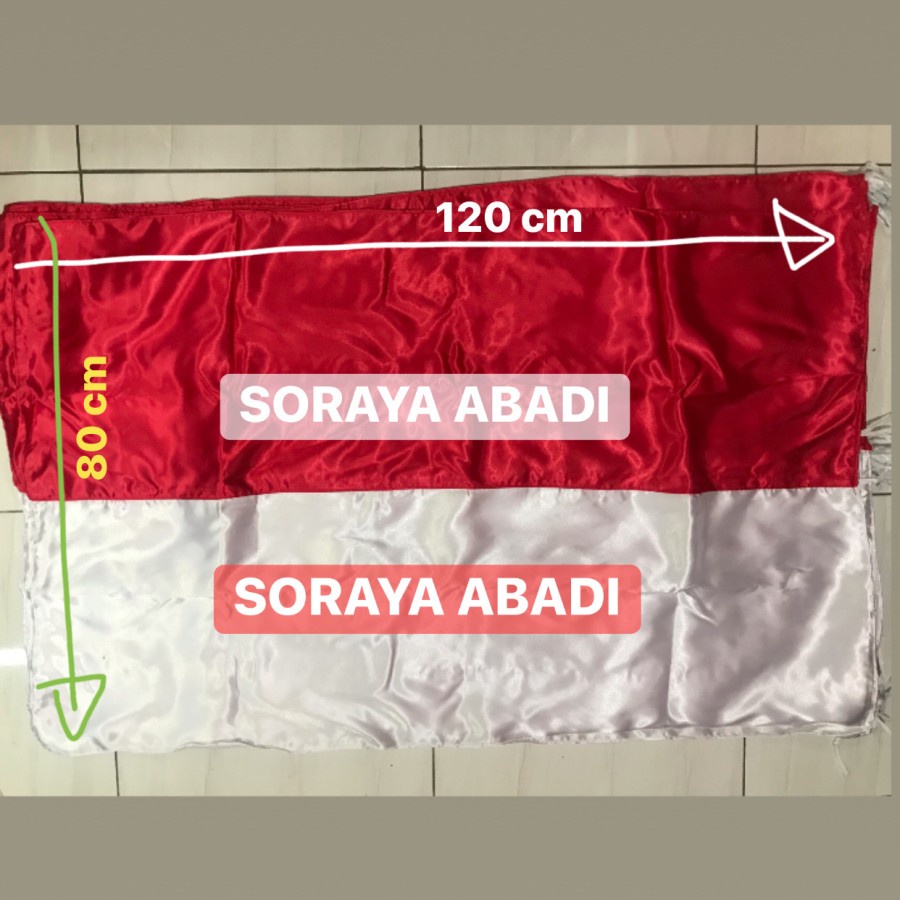 KATUN MERAH RED AND WHITE FLAG 80 x 120 COTTON MATERIAL satin | Shopee ...