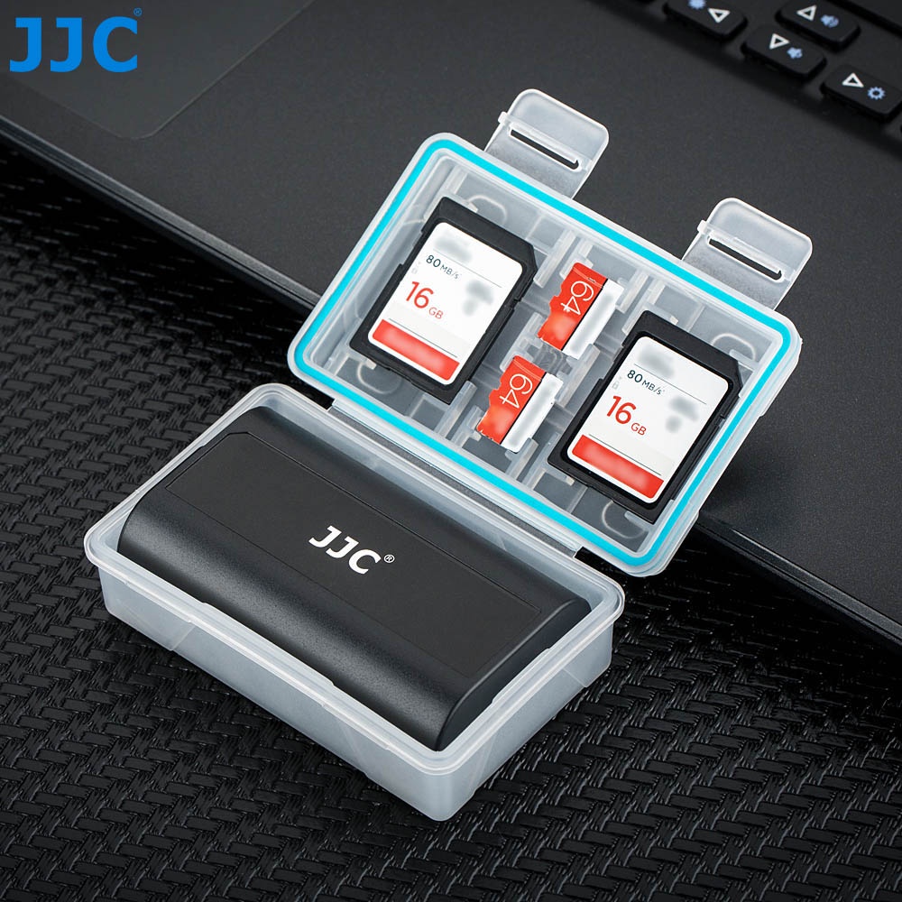 JJC 2in1 Battery Case with Extra Memory Cards Slots for SD SDHC SDXC