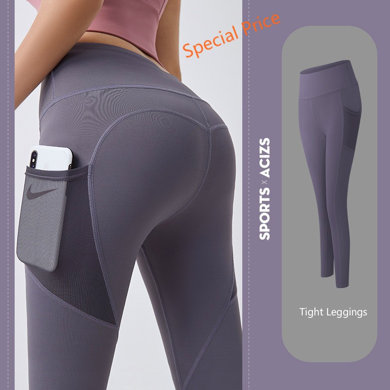 Womens High Buttocks And Raised Buttock Yoga Leggings With Elastic