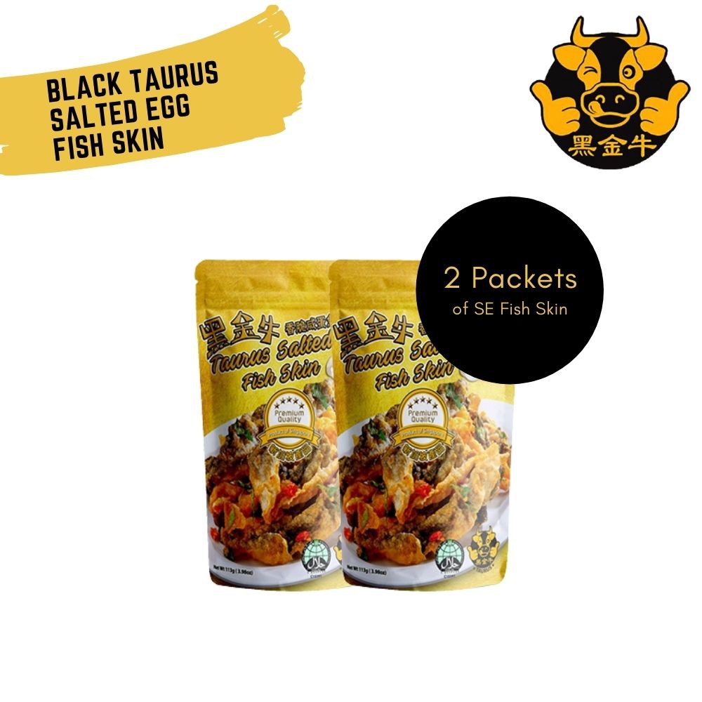 Black Taurus Salted Egg Fish Skin 2 Packets | Shopee Singapore