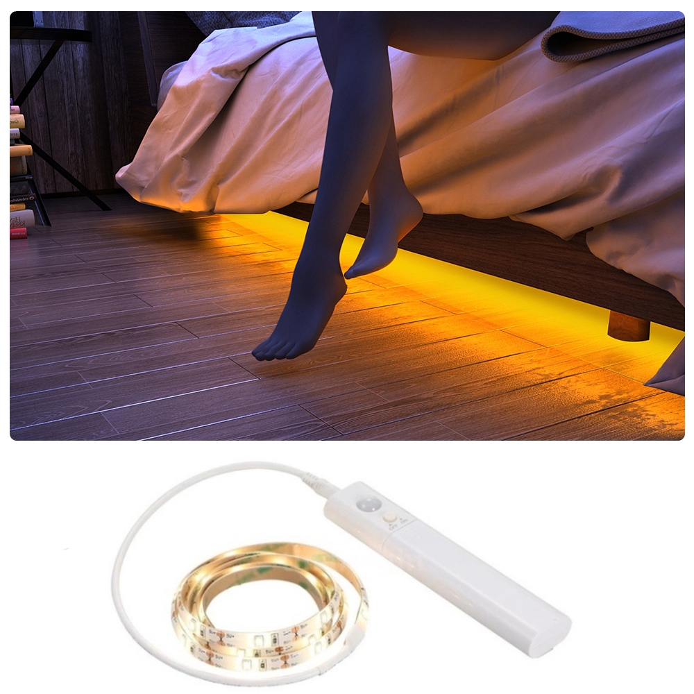 Motion Sensor Strip Sensitive LED Strip Lamp Use in TV Under Bed