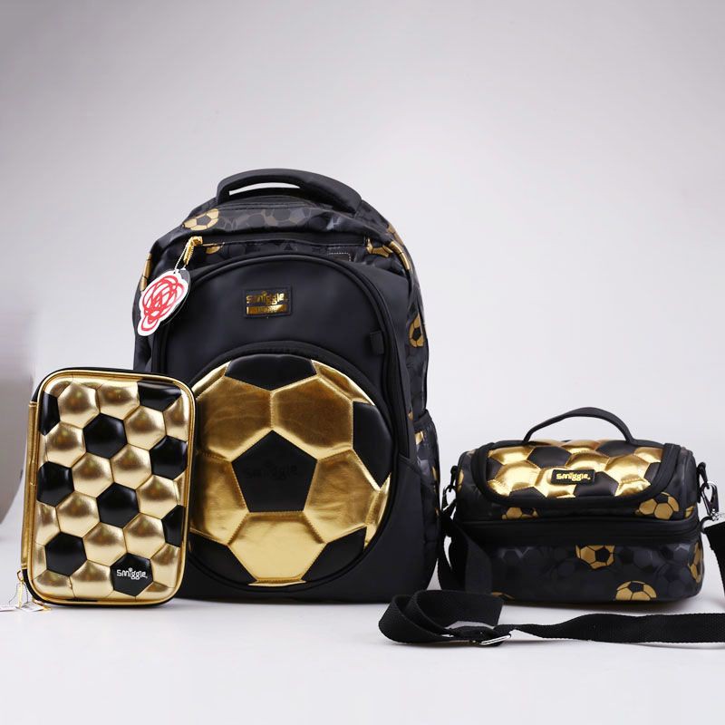 Smiggle gold football bag sale