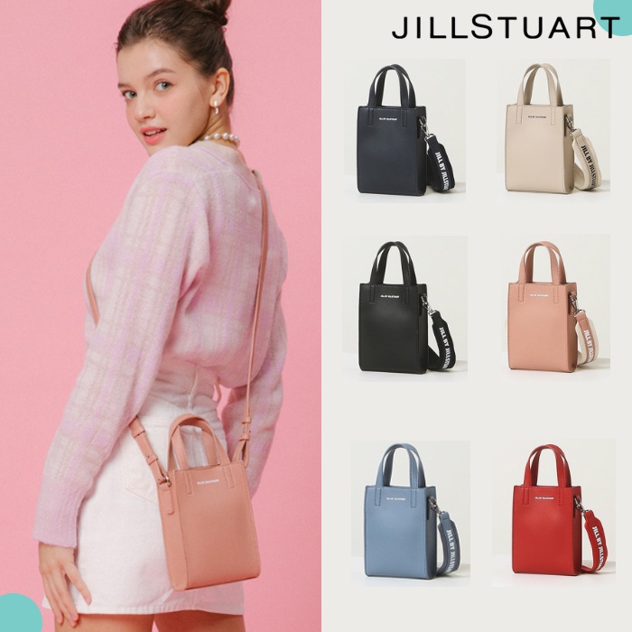 JILL STUART - [RENNY] Logo Print Leather Mini Cross Bag (6 colors ...