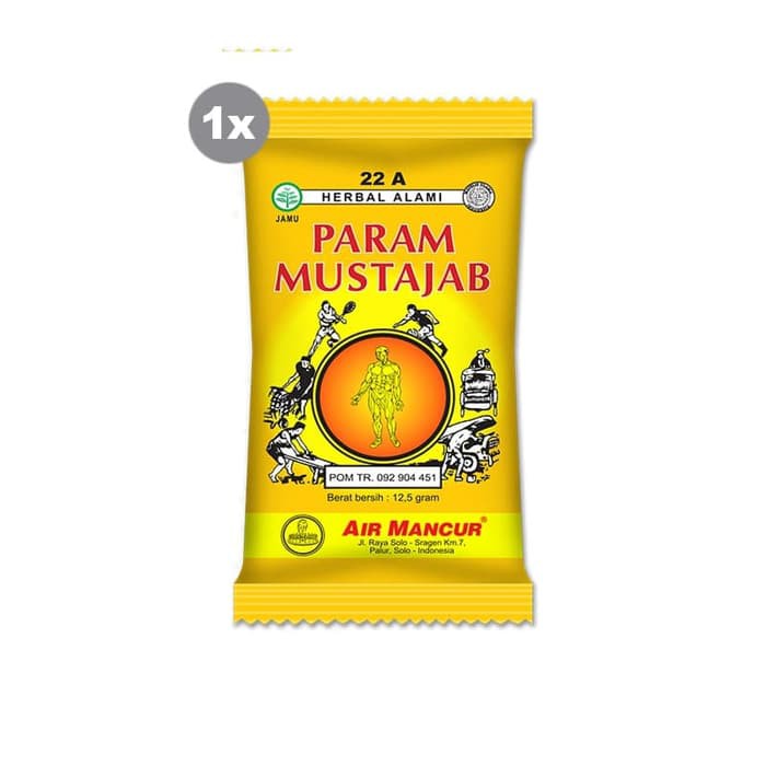 Air Mancur Jamu Param Mustajab - 10 Sachet - Mengurangi Pegal Linu - Gambar 3