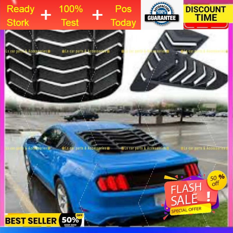 Mustang Rear Fender Side Window Cover Triangle Wing Spoiler Trunk Lip ...