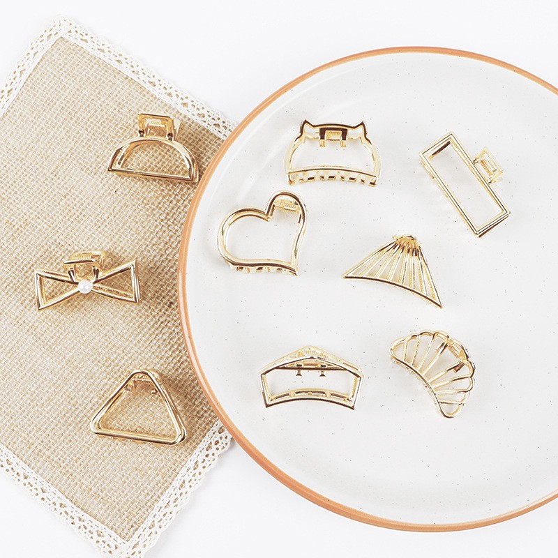 J153 Small size Euramerican style style simple geometric metal hair ...